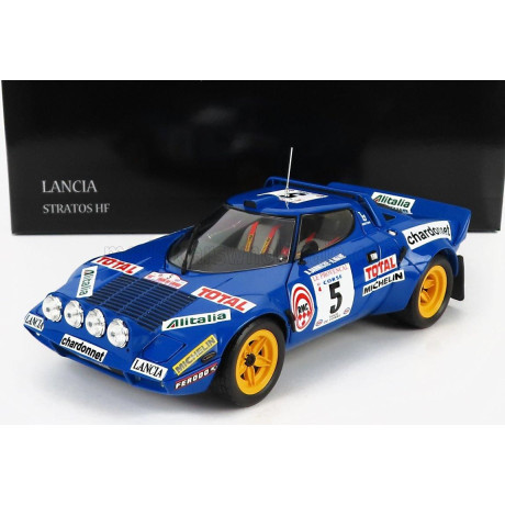 KYOSHO LANCIA STRATOS HF (night version) N 5 2nd RALLY TOUR DE CORSE 1976 B.DARNICHE - A.MAHE - BLUE 1/18