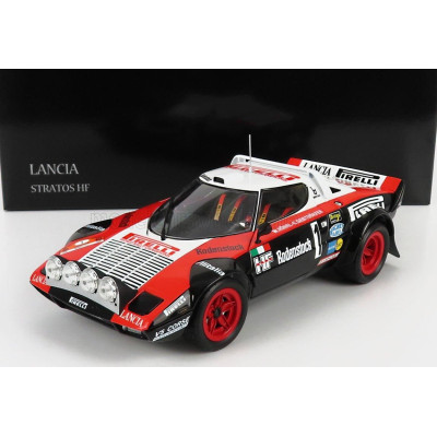 KYOSHO LANCIA STRATOS HF OLIO FIAT VS CORSE (night version) N 1 RALLY HUNSRUCK 1978 W.ROHRL - C.GEISTDORFER - BLACK RED WHITE 1/