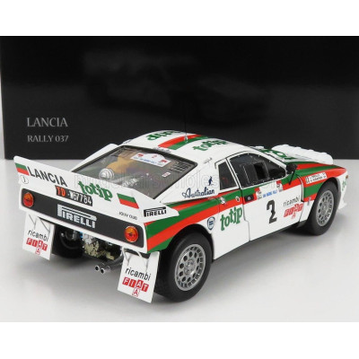 KYOSHO LANCIA 037 TOTIP RALLY SAN MARINO 1984 A.VUDAFIERI - L.PIROLLO - WHITE ORANGE GREEN 1/18