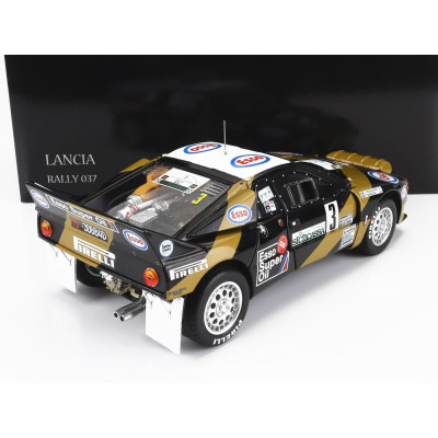 KYOSHO LANCIA 037 GRIFONE ESSO N 3 RALLY TARGA FLORIO 1985 F.TABATON - L-TEDESCHINI - BLACK GOLD 1/18
