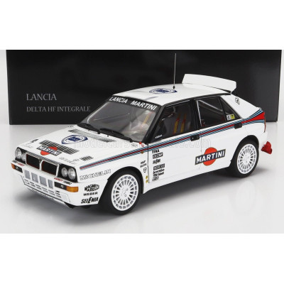 KYOSHO LANCIA DELTA HF INTEGRALE EVOLUZIONE MARTINI RACING N 0 TEST CAR RALLY SEASON 1992 - WHITE BLUE RED 1/18