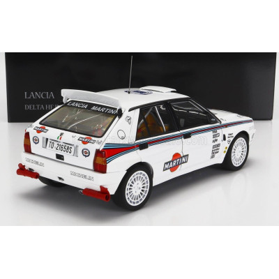 KYOSHO LANCIA DELTA HF INTEGRALE EVOLUZIONE MARTINI RACING N 0 TEST CAR RALLY SEASON 1992 - WHITE BLUE RED 1/18