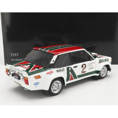 KYOSHO FIAT 131 ABARTH ALITALIA (night version) N 2 4th RALLY MONTECARLO 1978 WALTER ROHRL - CHRISTIAN GEISTDORFER - WHITE GREEN