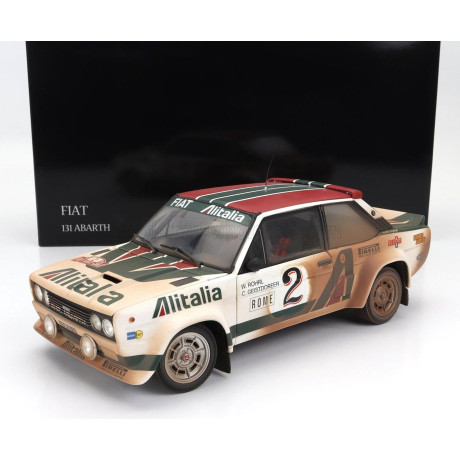 KYOSHO FIAT 131 ABARTH ALITALIA (dirty and night version) N 2 4th RALLY MONTECARLO 1978 WALTER ROHRL - CHRISTIAN GEISTDORFER - W