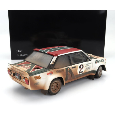 KYOSHO FIAT 131 ABARTH ALITALIA (dirty and night version) N 2 4th RALLY MONTECARLO 1978 WALTER ROHRL - CHRISTIAN GEISTDORFER - W