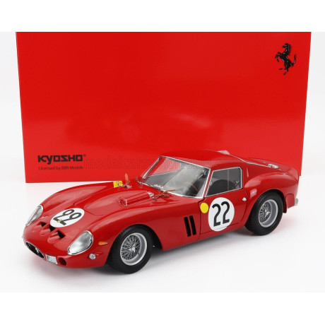 KYOSHO FERRARI 250 GTO 3.0L V12 TEAM EQUIPE NATIONALE BELGE N 22 3rd 24h LE MANS 1962 L.DERNIER - ''BEURLYS'' J.BLATON - RED 1/1
