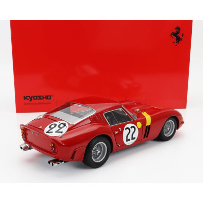 KYOSHO FERRARI 250 GTO 3.0L V12 TEAM EQUIPE NATIONALE BELGE N 22 3rd 24h LE MANS 1962 L.DERNIER - ''BEURLYS'' J.BLATON - RED 1/1