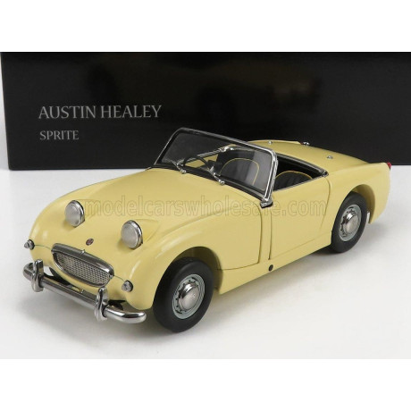 KYOSHO AUSTIN HEALEY SPRITE OPEN - SPIDER 1958 - PRIMROSE YELLOW 1/18