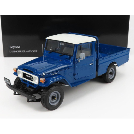 KYOSHO TOYOTA LAND CRUISER 40 4X4 PICK-UP 1980 - BLUE WHITE 1/18
