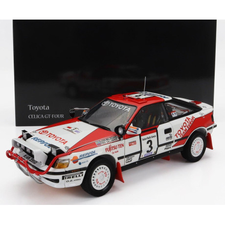 KYOSHO TOYOTA CELICA GT-FOUR ST165 (night version) N 3 WINNER RALLY SAFARI RALLY 1990 BJORN WALDEGARD - FRED GALLAGHER - WHITE R