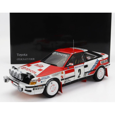 KYOSHO TOYOTA CELICA GT-FOUR ST165 (night version) N 2 WINNER RALLY MONTECARLO 1991 C.SAINZ - L.MOYA - WHITE RED 1/18