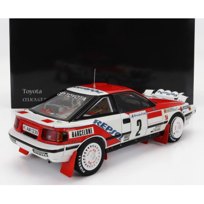 KYOSHO TOYOTA CELICA GT-FOUR ST165 (night version) N 2 WINNER RALLY MONTECARLO 1991 C.SAINZ - L.MOYA - WHITE RED 1/18