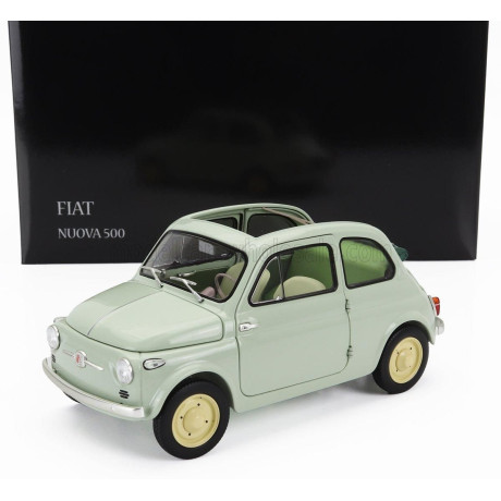 KYOSHO FIAT 500 D CABRIOLET OPEN 1960 - VERDE CHIARO - LIGHT GREEN 1/18