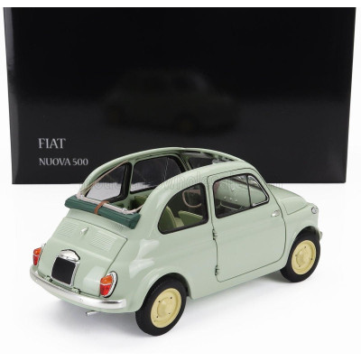 KYOSHO FIAT 500 D CABRIOLET OPEN 1960 - VERDE CHIARO - LIGHT GREEN 1/18
