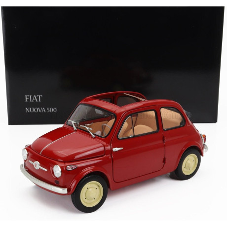 KYOSHO FIAT 500 D CABRIOLET OPEN 1960 - ROSSO CORALLO - RED 1/18