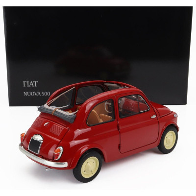 KYOSHO FIAT 500 D CABRIOLET OPEN 1960 - ROSSO CORALLO - RED 1/18