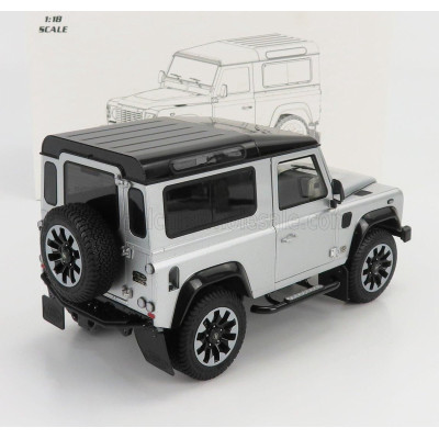 LCD MODEL LAND ROVER DEFENDER 90 WORKS V8 70th EDITION 2018 - SILVER 1/18