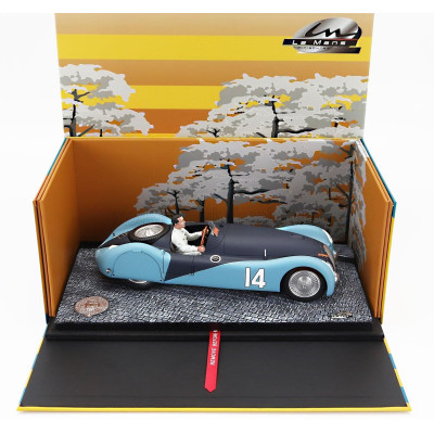 LE MANS MINIATURES BUGATTI F1  TYPE 57S 45 N 14 A.C.F. GP 1937 JEAN BUGATTI - 2 TONE MATT BLUE 1/18