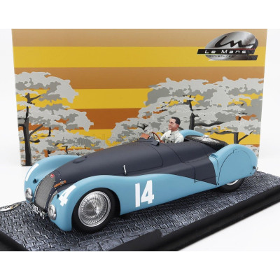 LE MANS MINIATURES BUGATTI F1  TYPE 57S 45 N 14 A.C.F. GP 1937 JEAN BUGATTI - 2 TONE MATT BLUE 1/18