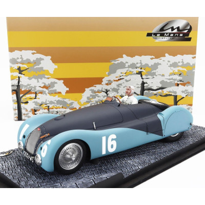 LE MANS MINIATURES BUGATTI F1  TYPE 57S 45 N 16 A.C.F. GP 1937 PIERRE WIMILLE - 2 TONE MATT BLUE 1/18