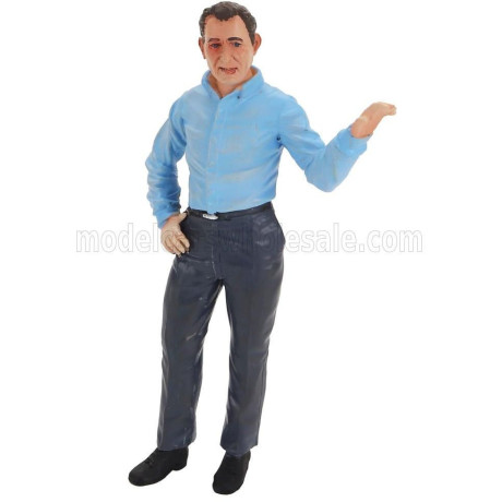 LE MANS MINIATURES FIGURES MR CARROLL - SANS CHAPEAU - WITHOUT HAT 1966 - LIGHT BLUE GREY 1/18