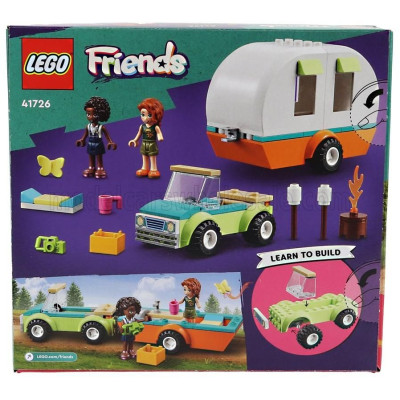 LEGO AUTOMOBILE LEGO FRIENDS - CAMPING HOLIDAY - CAR WITH TRAILER ROULOTTE - 87 PEZZI - PIECES - VARIOUS