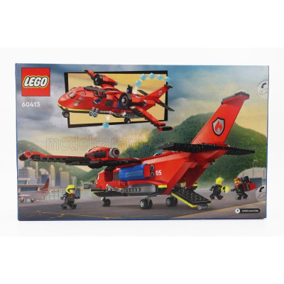 LEGO AIRPLANE LEGO CITY - FIRE RESCUE PLANE - AEREO ANTINCENDIO - 478 PEZZI - 478 PIECES - RED