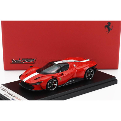 LOOKSMART FERRARI DAYTONA SP3 CLOSED ROOF 2022 - ROSSO SCUDERIA - RED WHITE 1/43