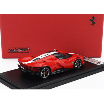 LOOKSMART FERRARI DAYTONA SP3 CLOSED ROOF 2022 - ROSSO SCUDERIA - RED WHITE 1/43