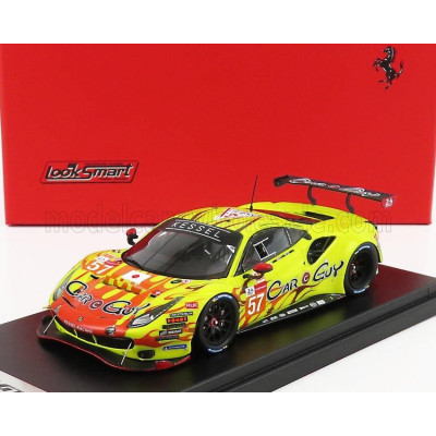 LOOKSMART FERRARI 488 GTE EVO 3.9L TURBO V8 TEAM KESSEL RACING N 57 24h LE MANS 2021 S.ANDREWS - M.JENSEN - T.KIMURA - YELLOW RE