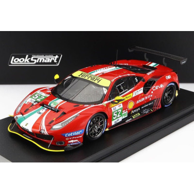 LOOKSMART FERRARI 488 GTE EVO 3.9L TURBO V8 TEAM AF CORSE N 52 3rd LMGTE PRO CLASS 24h LE MANS 2022 M.MOLINA - A.FUOCO - D.RIGON