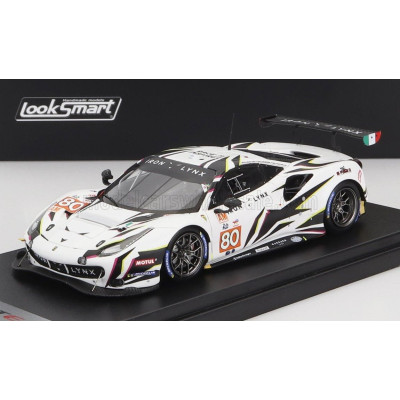 LOOKSMART FERRARI 488 GTE EVO 3.9L TURBO V8 TEAM IRON LYNX N 80 24h LE MANS 2022 M.CRESSONI - G.FISICHELLA - R.HEISTAND - WHITE