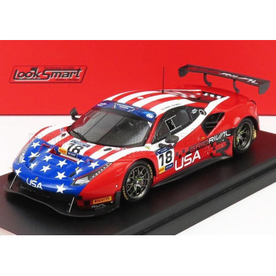 LOOKSMART FERRARI 488 GT3 USA TEAM N 18 8h FIA MOTORSPORT GAMES GT CUP VALLELUNGA 2019 ROBERT FERRIOL - SPENCER PUMPELLY - RED U