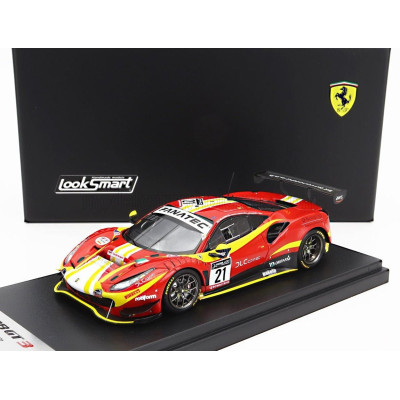 LOOKSMART FERRARI 488 GT3 EVO 3.9L TURBO V8 TEAM AF CORSE N 21 24h SPA 2022 ALESSANDRO BALZAN - HUGO DELACOUR - DAVID PEREL CEDR