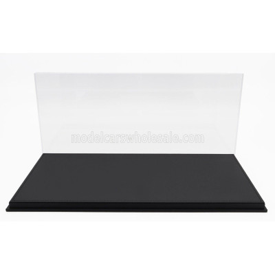 LUXBOX VETRINA DISPLAY BOX BASE IN ECOPELLE NERA- SYNTHETIC LEATHER BASE BLACK - Lungh.LENGHT 45.8 cm  X Largh.WIDTH 25.1 cm X A