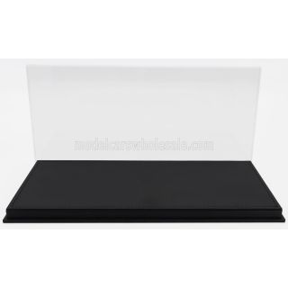 LUXBOX VETRINA DISPLAY BOX BASE IN ECOPELLE NERA - SYNTHETIC LEATHER BASE BLACK - Lungh.LENGHT 32.2 cm  X Largh.WIDTH 16.2 cm X