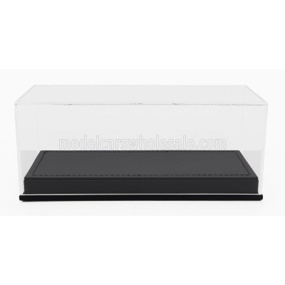 LUXBOX VETRINA DISPLAY BOX BASE IN ECOPELLE NERA - SYNTHETIC LEATHER BASE BLACK - Lungh.LENGHT 16.5 cm  X Largh.WIDTH 7.4 cm X A