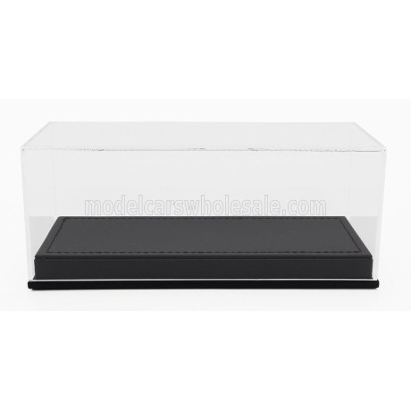 LUXBOX VETRINA DISPLAY BOX BASE IN ECOPELLE NERA - SYNTHETIC LEATHER BASE BLACK - Lungh.LENGHT 16.5 cm  X Largh.WIDTH 7.4 cm X A