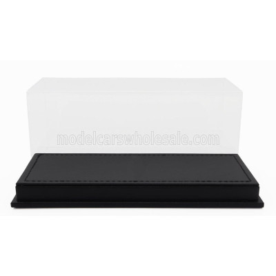 LUXBOX VETRINA DISPLAY BOX BASE IN ECOPELLE NERA - SYNTHETIC LEATHER BASE BLACK - Lungh.LENGHT 16.5 cm  X Largh.WIDTH 7.4 cm X A