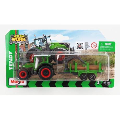 MAISTO FENDT 209 VARIO TRACTOR WITH TRAILER 2022 - GREEN 1/64