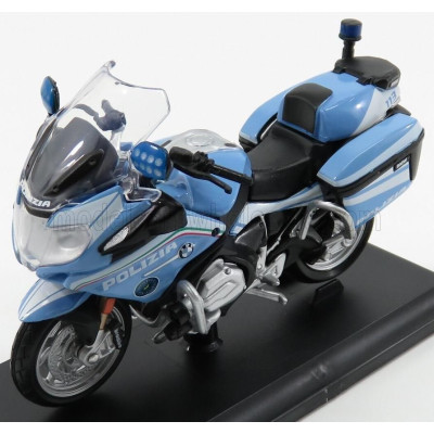 MAISTO BMW R1200RT POLIZIA STRADALE 2005 - LIGHT BLUE WHITE 1/18