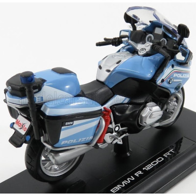 MAISTO BMW R1200RT POLIZIA STRADALE 2005 - LIGHT BLUE WHITE 1/18