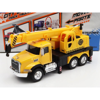 MAISTO MACK ANTHEM TRUCK 3-ASSI CANE GRU 2020 - YELLOW BLACK 1/64