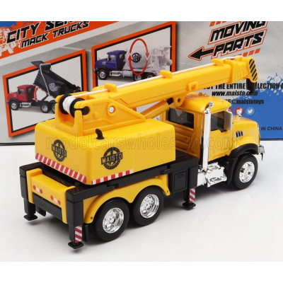 MAISTO MACK ANTHEM TRUCK 3-ASSI CANE GRU 2020 - YELLOW BLACK 1/64