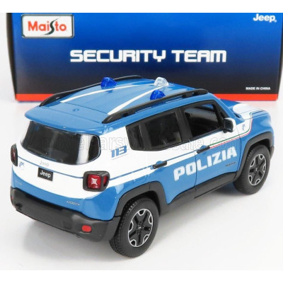 MAISTO JEEP RENEGADE POLIZIA 2017 - LIGHT BLUE WHITE 1/24