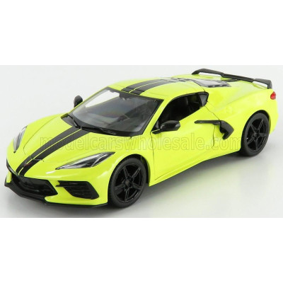 MAISTO CHEVROLET CORVETTE Z51 STINGRAY COUPE 2020 - YELLOW 1/24
