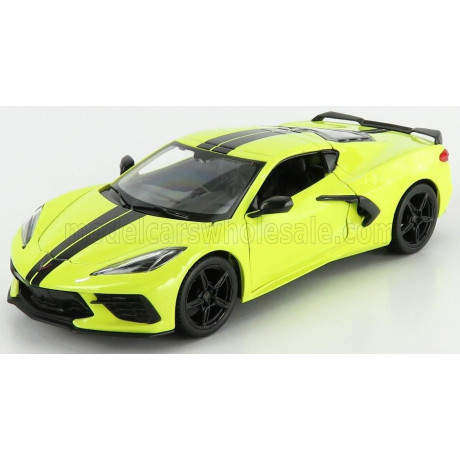 MAISTO CHEVROLET CORVETTE Z51 STINGRAY COUPE 2020 - YELLOW 1/24