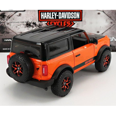 MAISTO FORD USA BRONCO CUSTOM HARLEY DAVIDSON 2021 - ORANGE BLACK 1/24