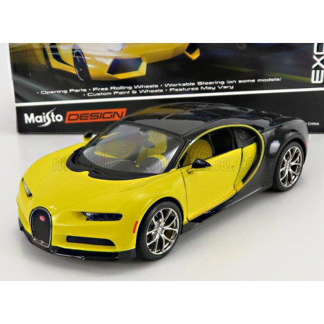 MAISTO BUGATTI CHIRON LE PATRON 2016 - YELLOW BLACK 1/24