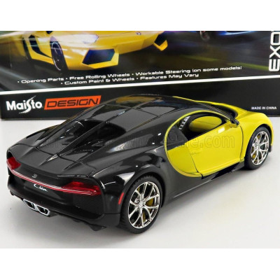MAISTO BUGATTI CHIRON LE PATRON 2016 - YELLOW BLACK 1/24